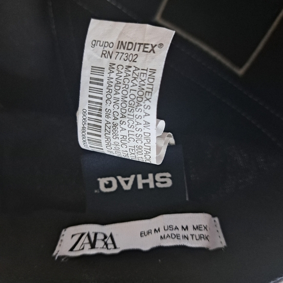 ZARA SHAQ light grey baseball cap hat quilted front slide adjustable back Medium - Picture 4 of 8